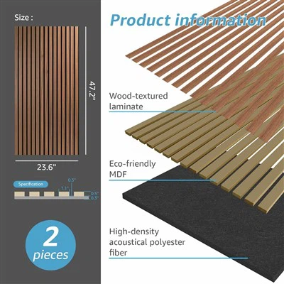 3D Wood Slat fali panel